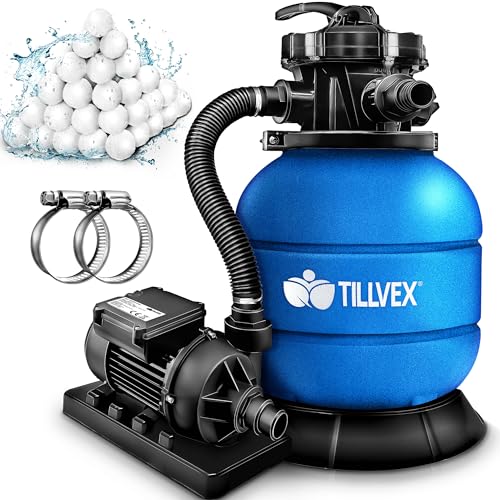 tillvex® Sandfilteranlage Pool 7.900L/h...